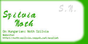 szilvia noth business card